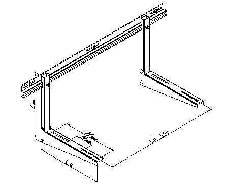 Кронштейн для кондиционера чертеж с размерами
